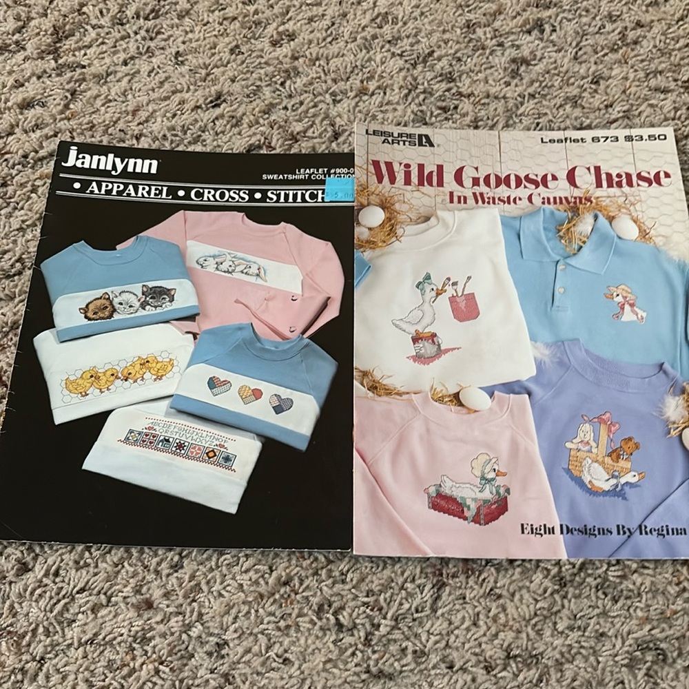 Needlepoint/cross stitch pattern books